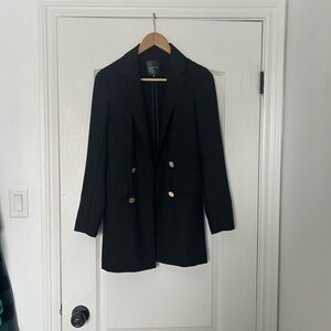 Dynamite Elegant Black Blazer with Gold Accents